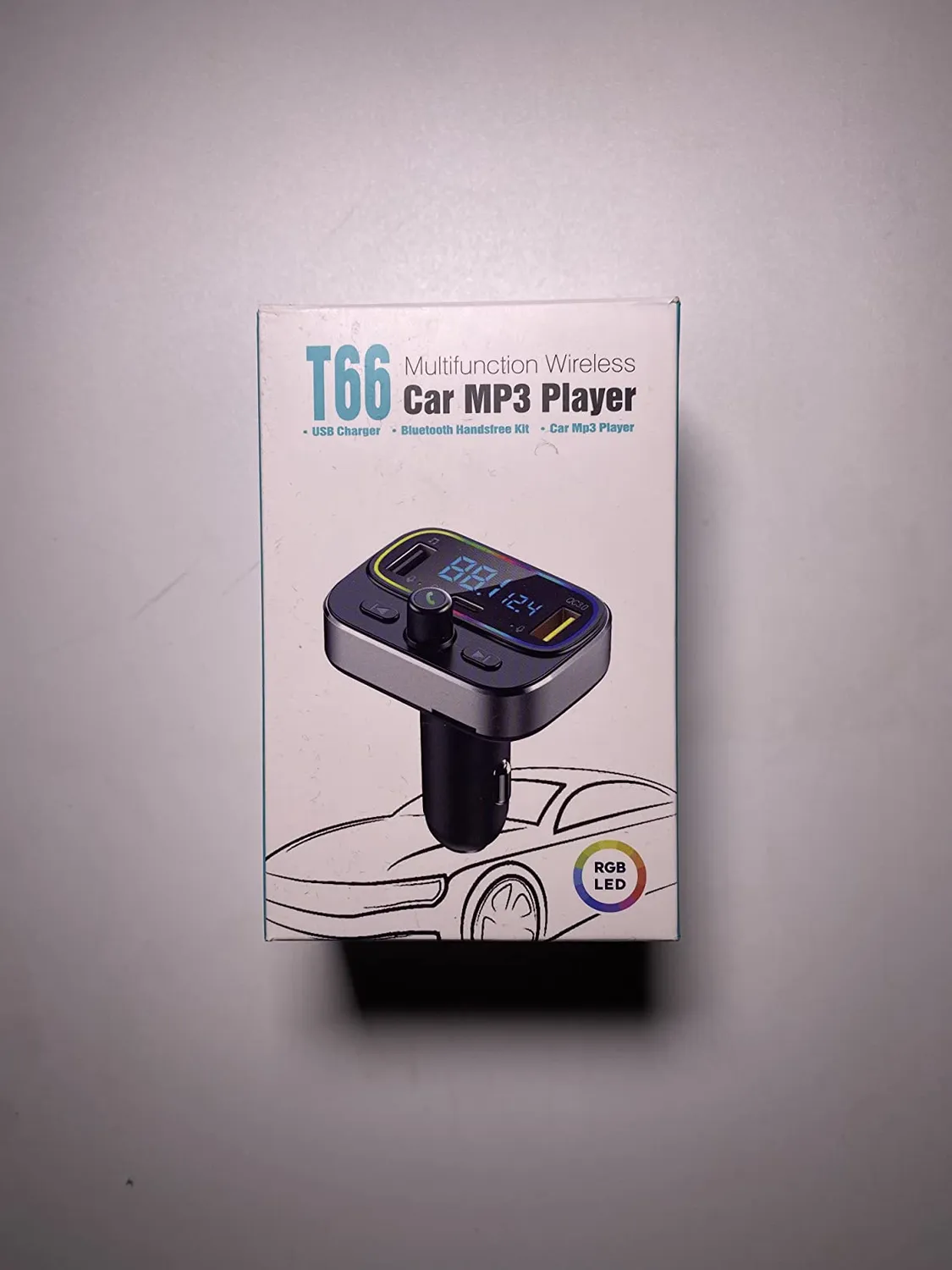 Guanda Trasmettitore FM Bluetooth Auto Doppio Microfono PD 20W LED