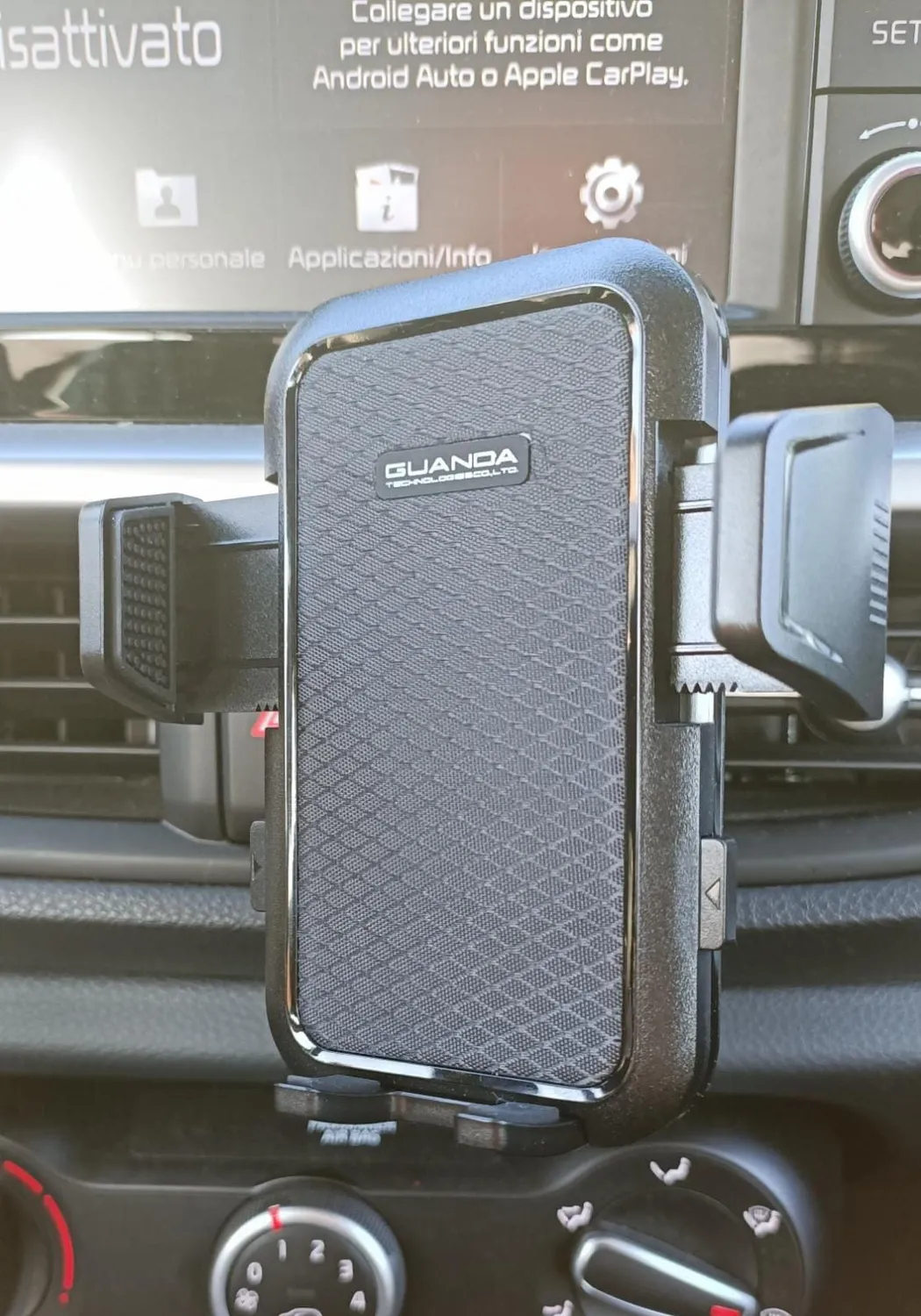 Guanda Ventilazione supporto telefono auto bocchetta nero
