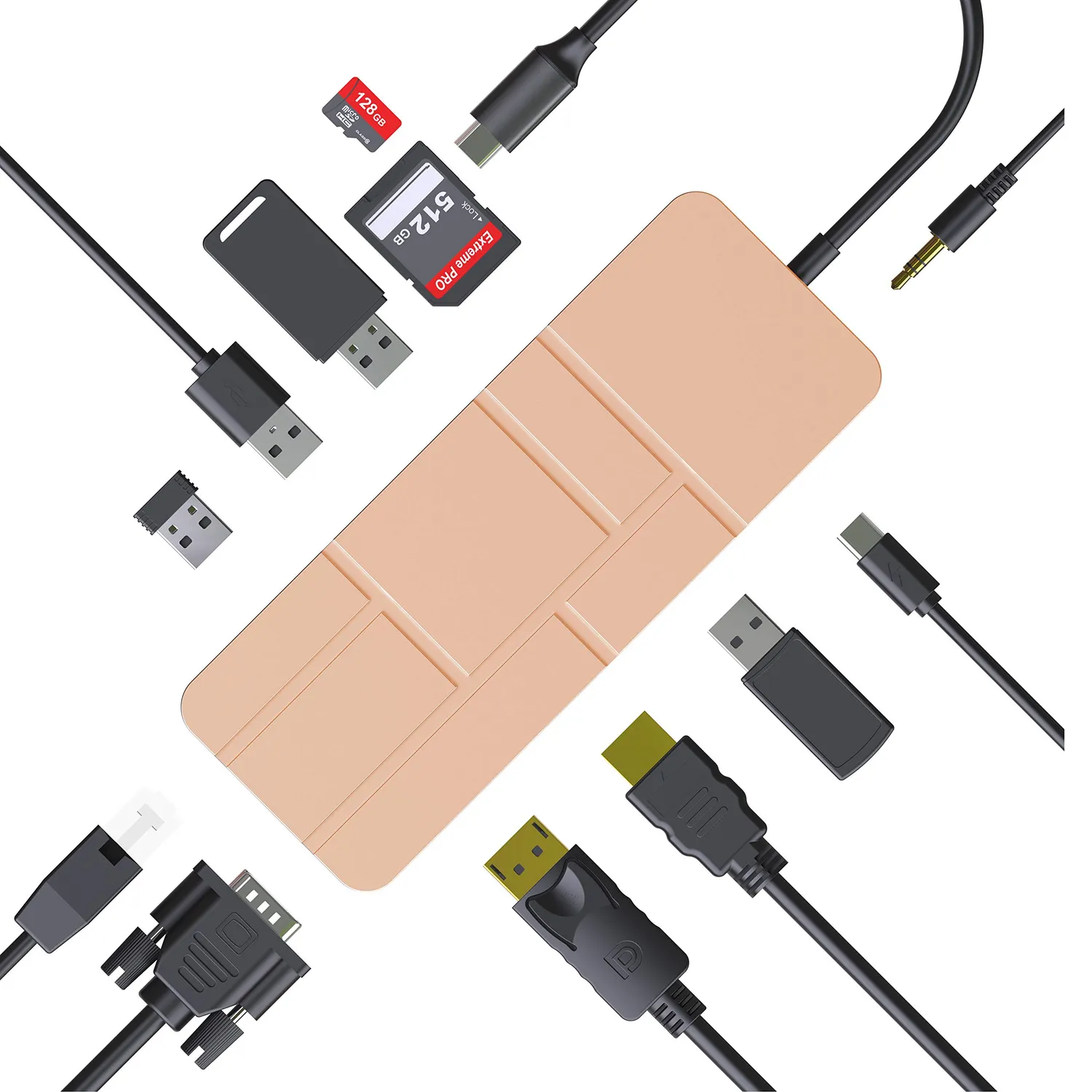 Guanda hub USB-C docking station 13 in 1 4K