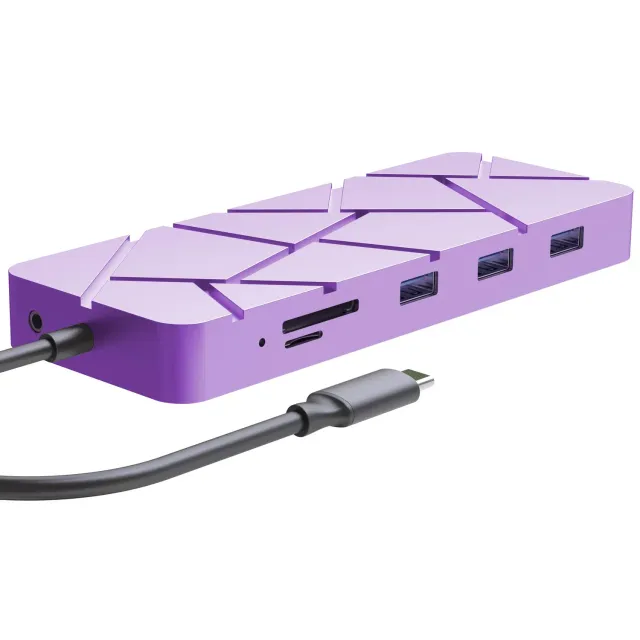 Guanda GD1 Hub USB-C 13 in 1 Grigio Triplo Display