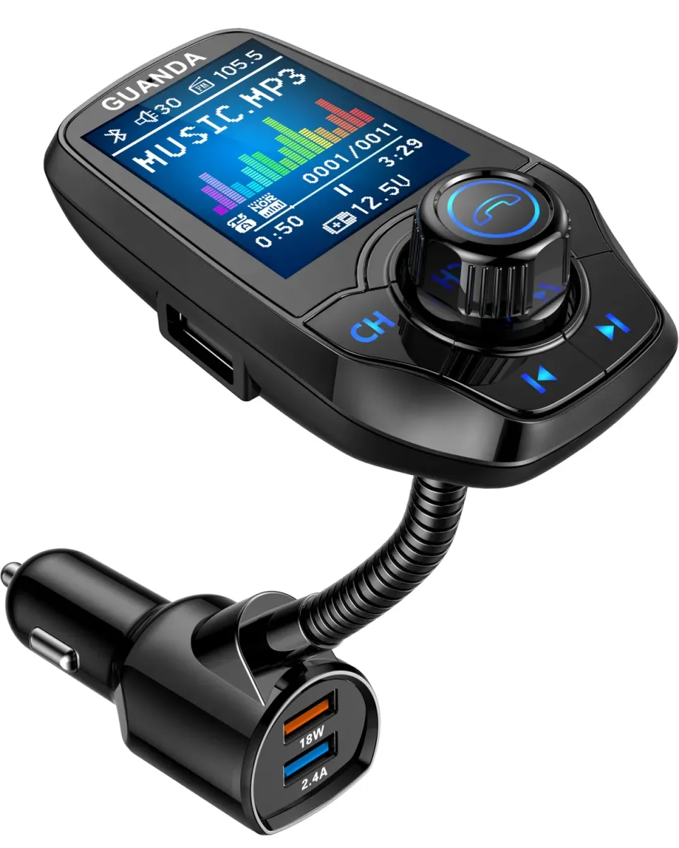 Guanda trasmettitore FM Bluetooth auto 1,8" 2 USB