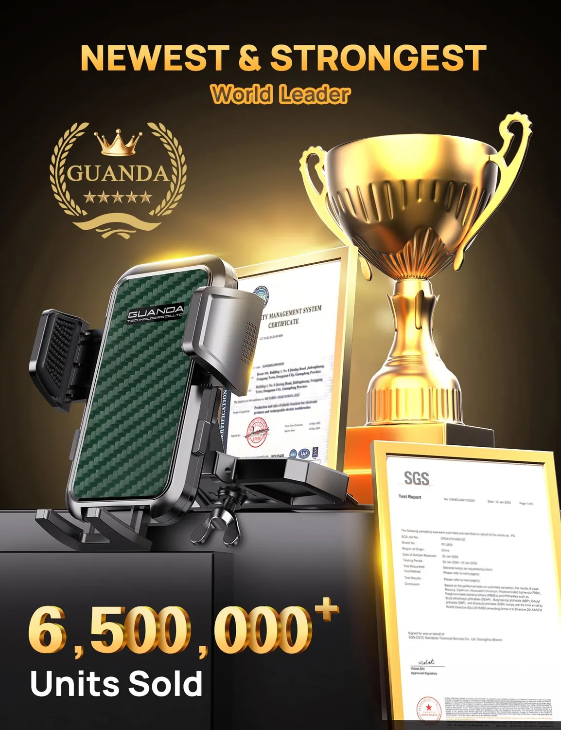 Guanda supporto telefono auto slot CD 360° universale