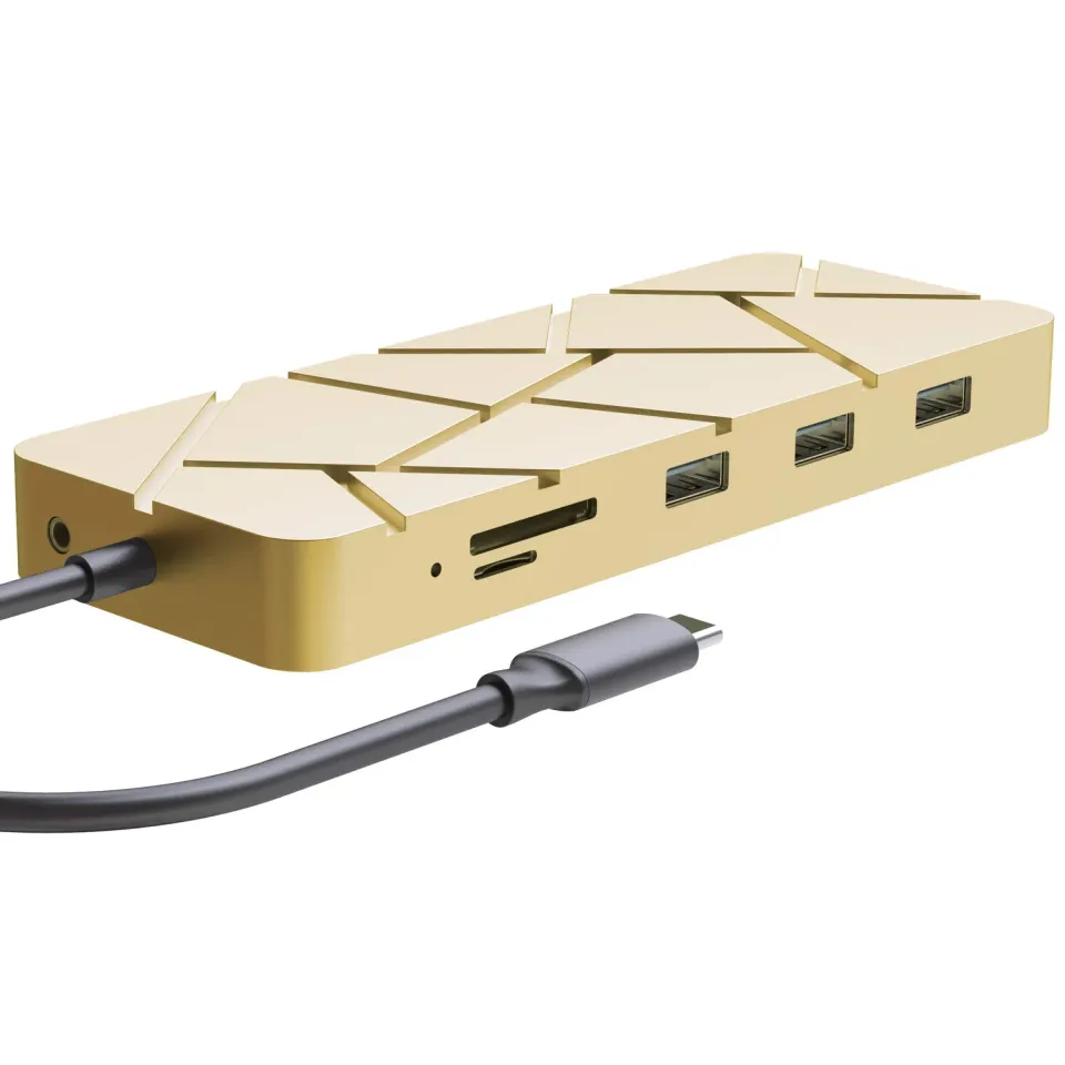 Guanda GD1 hub USB-C 13 in 1 oro champagne 4K