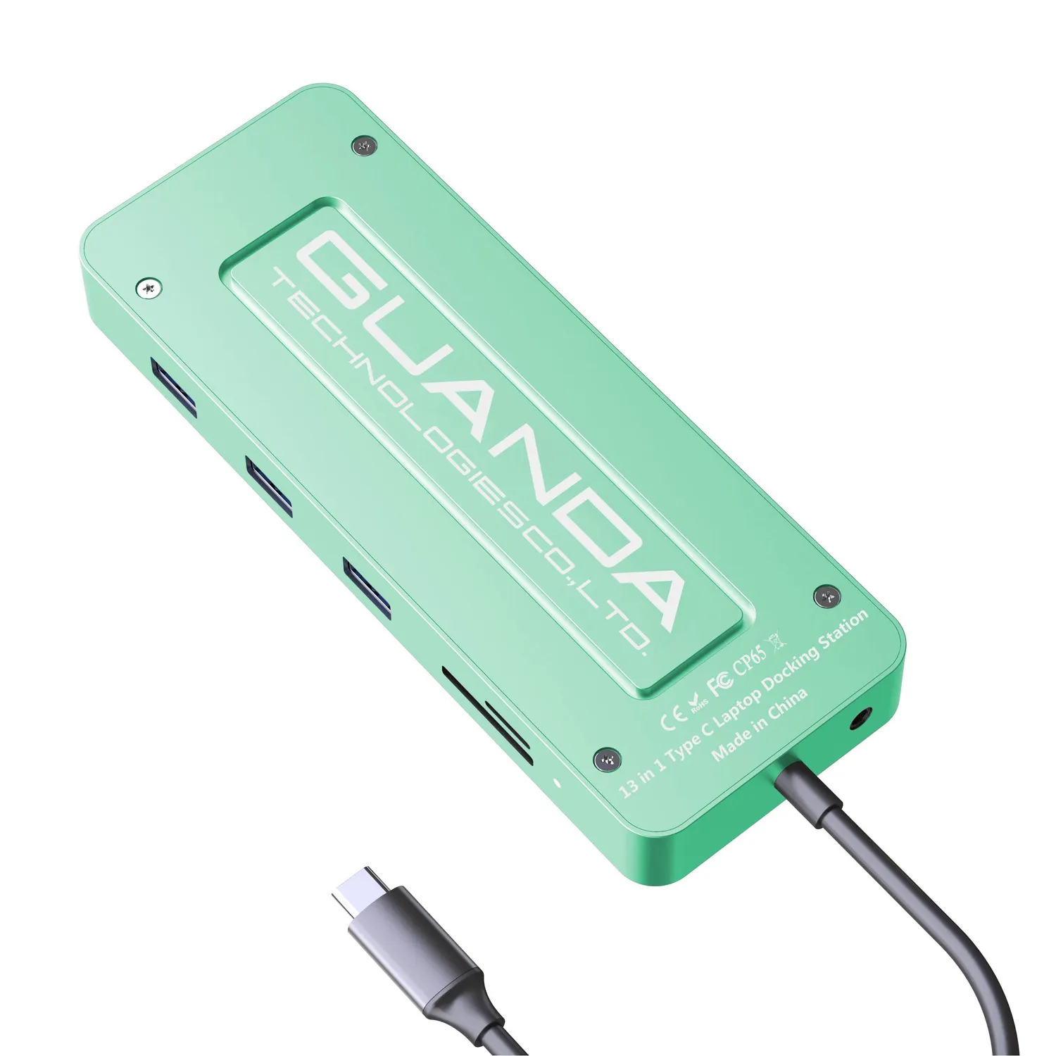 Guanda GD1 Hub USB-C 13 in 1 Verde Menta 4K