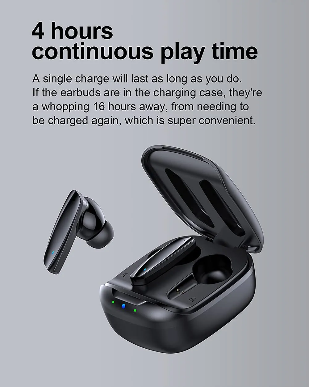Guanda SM200 Auricolari Wireless Bluetooth Neri Touch