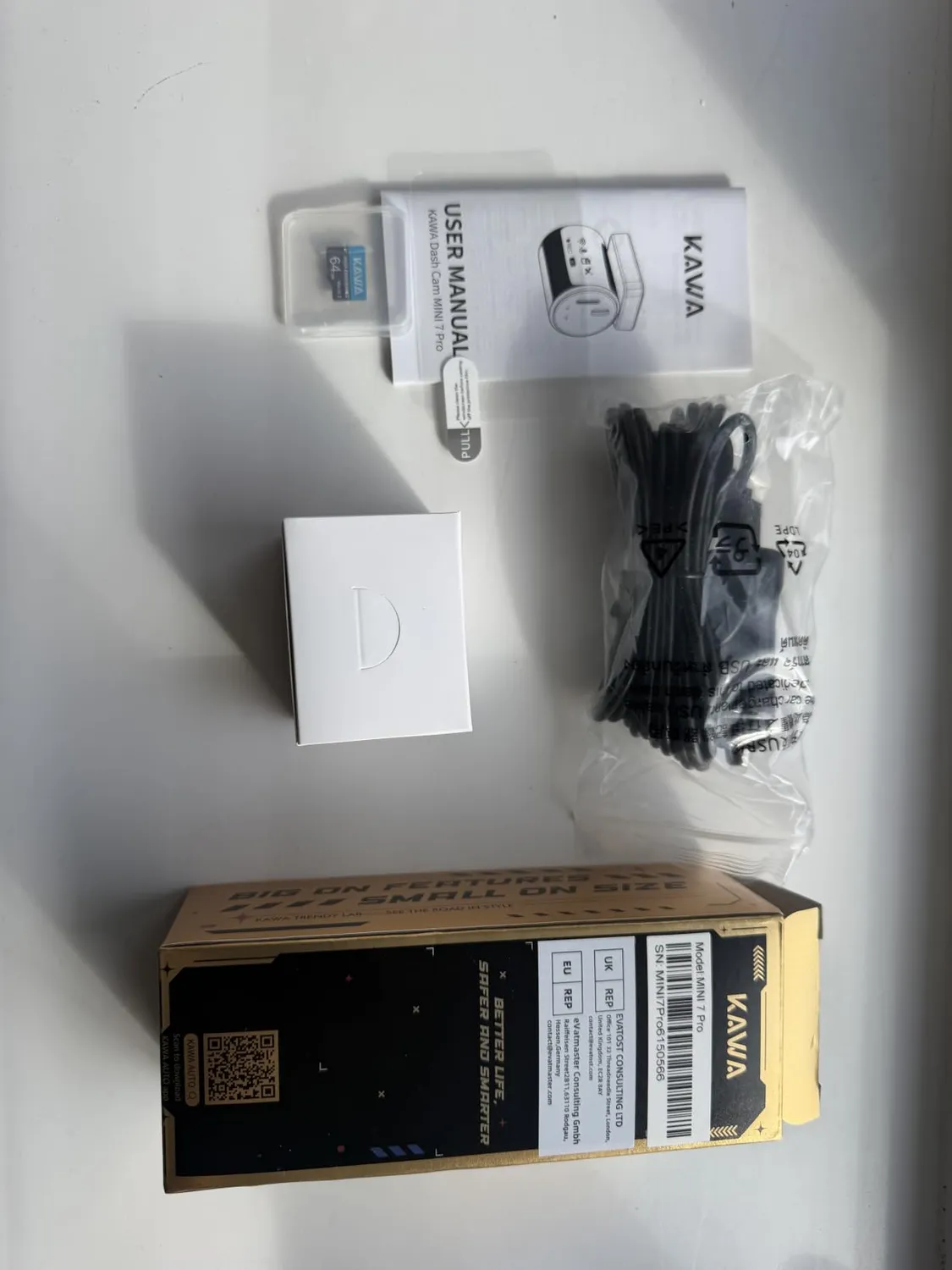 Kawa Mini Dash Cam 4K+1080P Anteriore Posteriore GPS NightEagle