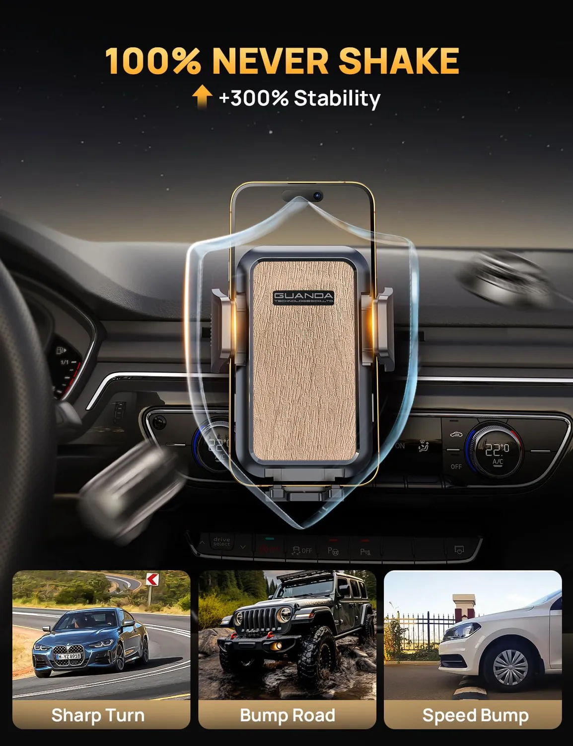 Guanda supporto telefono auto slot CD 360° universale