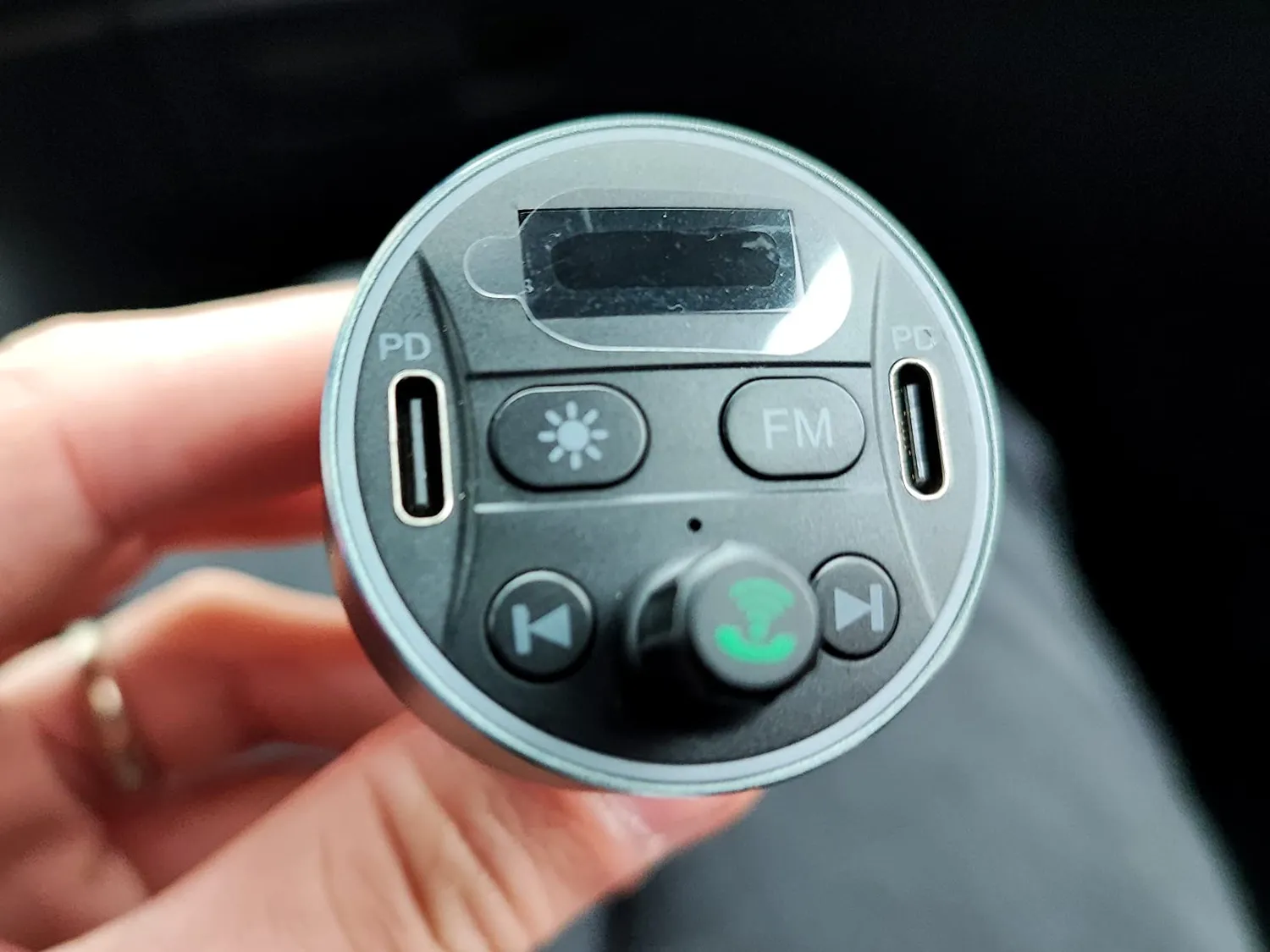 Guanda Bluetooth 5.3 Trasmettitore FM Auto PD 20W Luci LED 9 Colori