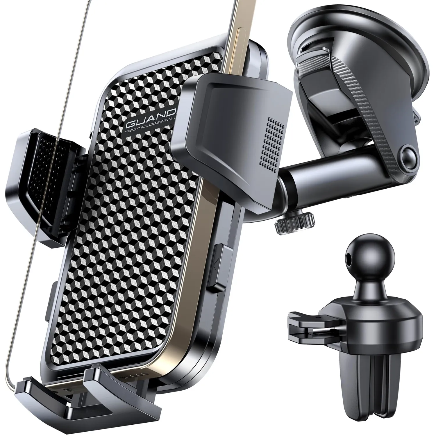 Guanda supporto telefono auto cruscotto oro ventosa