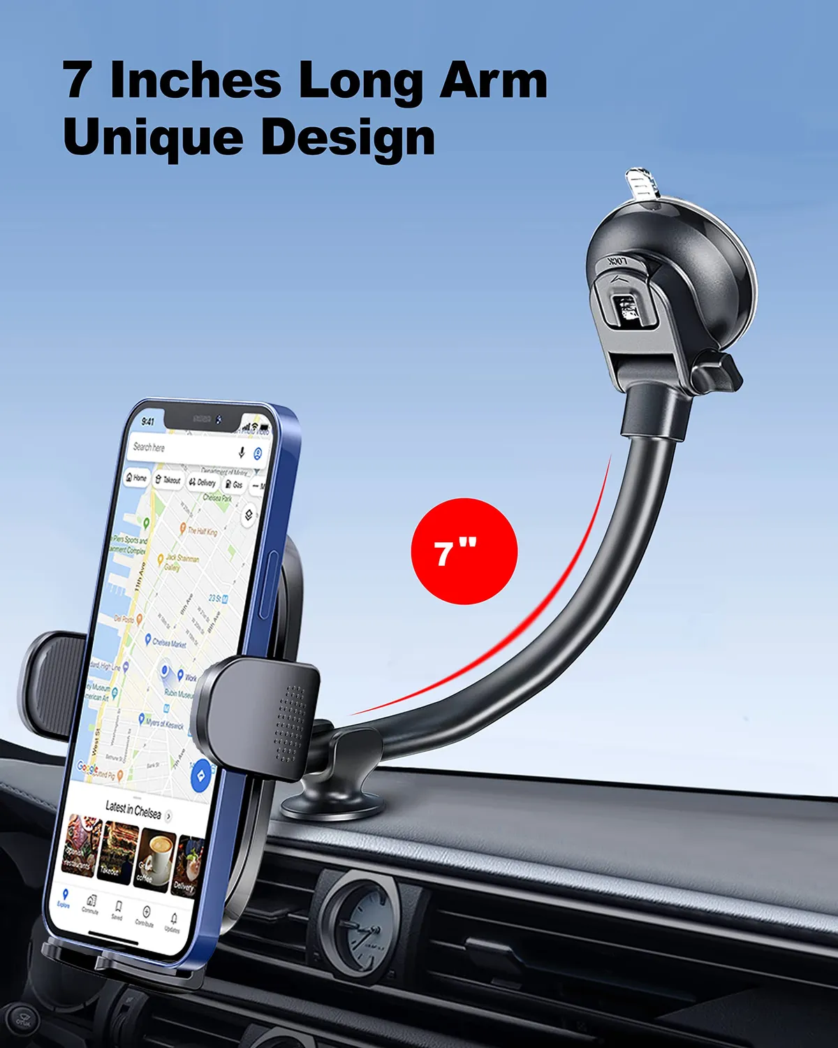 Guanda supporto cellulare auto cruscotto parabrezza regolabile