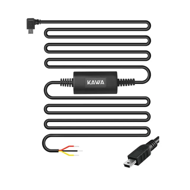 Kawa D8 D10 kit cablaggio dash cam Mini USB 3,4 m 24h