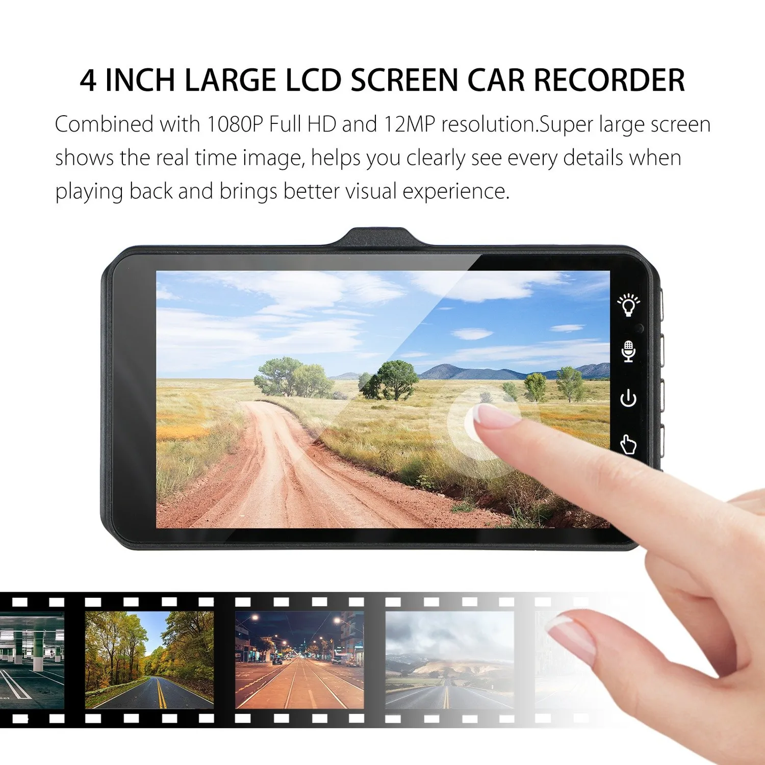 Jansite Dash Cam Anteriore Posteriore Auto Full HD Visione Notturna