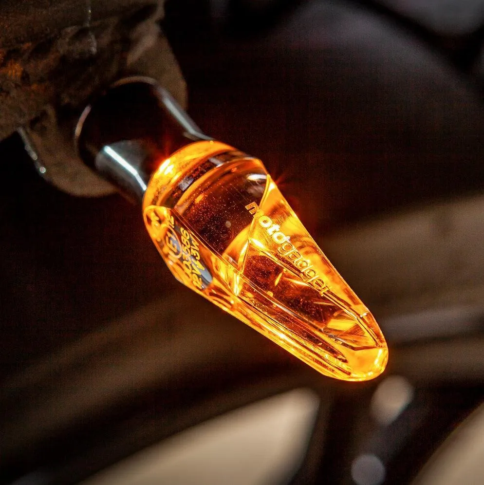 Motogadget mo.blaze ice freccia led moto nero vetro