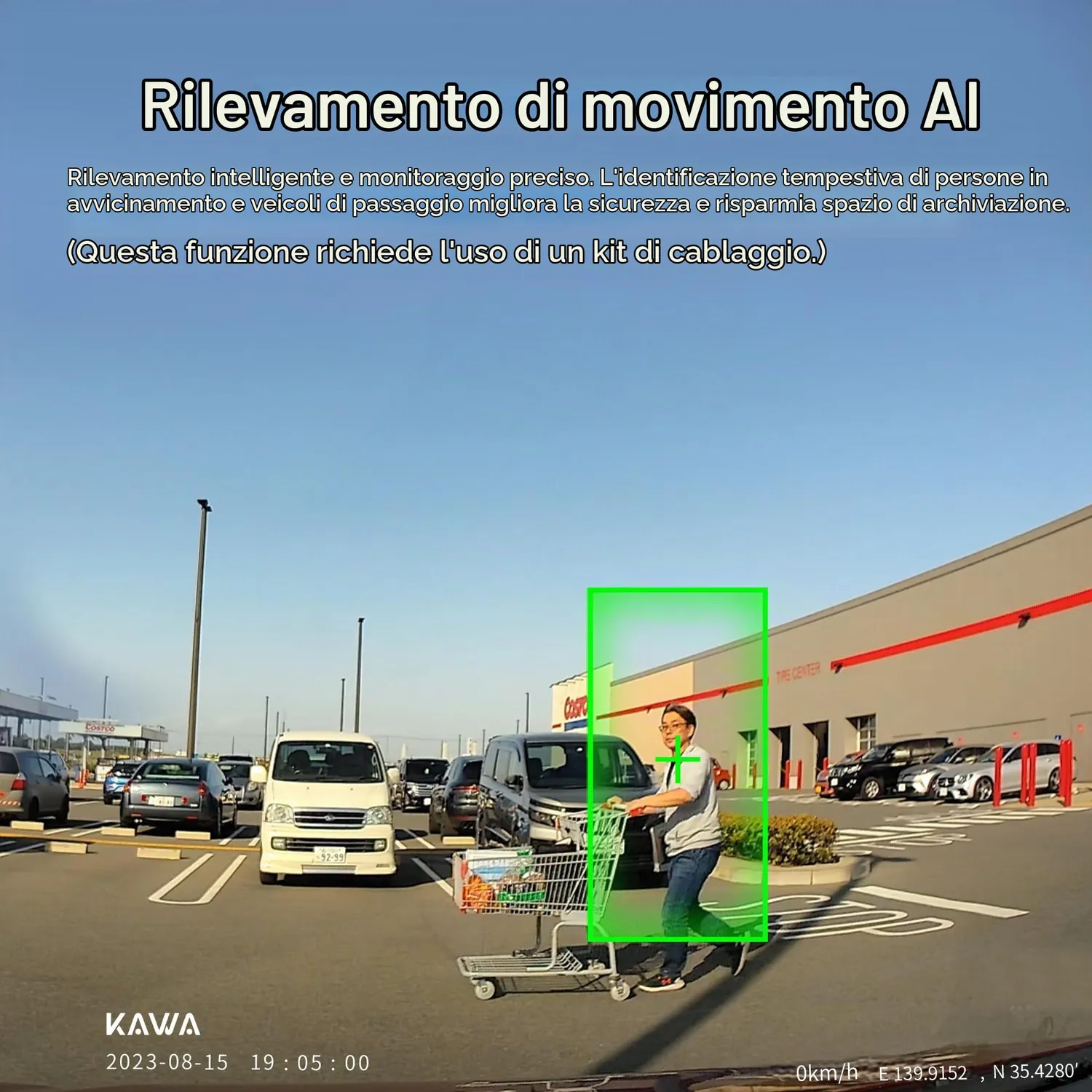 Kawa D11 Dash Cam 4K+1080P Doppia Schermo IPS GPS True Color