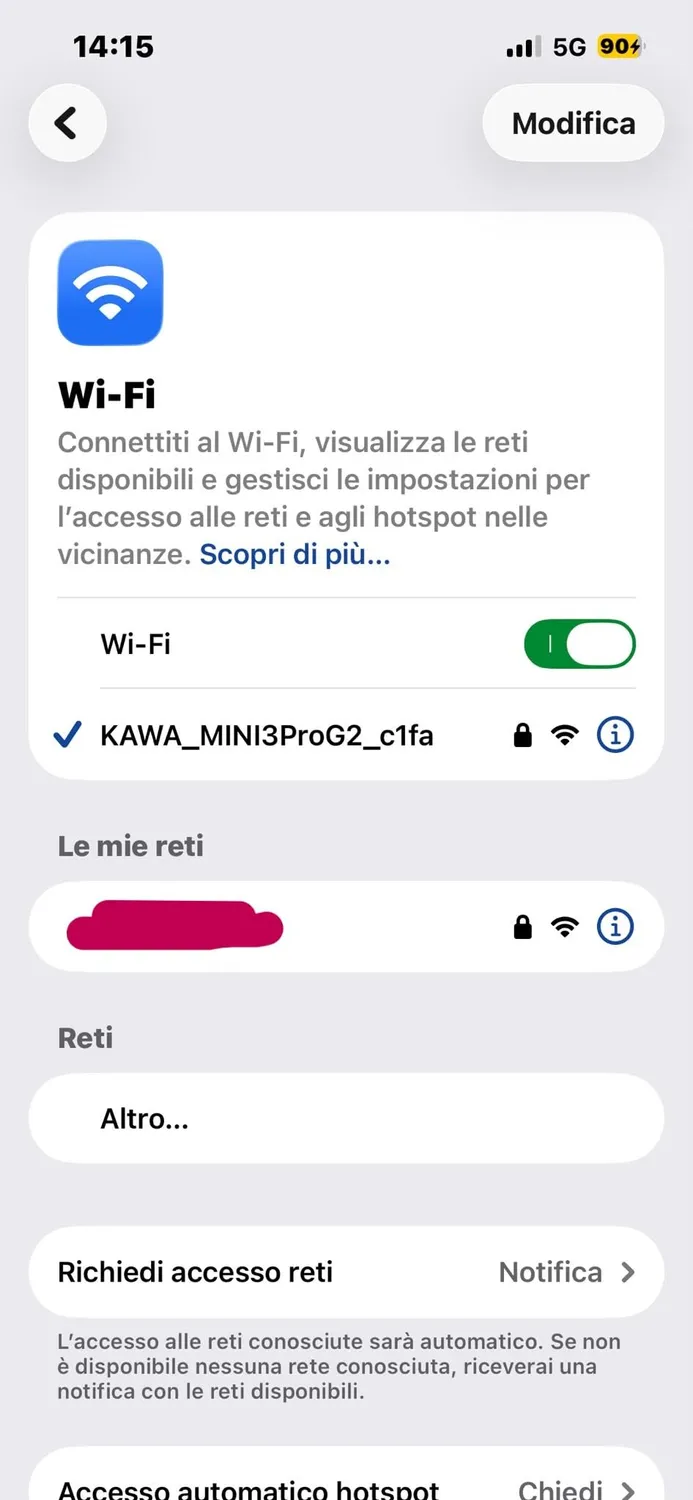 Kawa Dash Cam Auto 2K Mini Controllo Vocale WiFi Display Nascosto