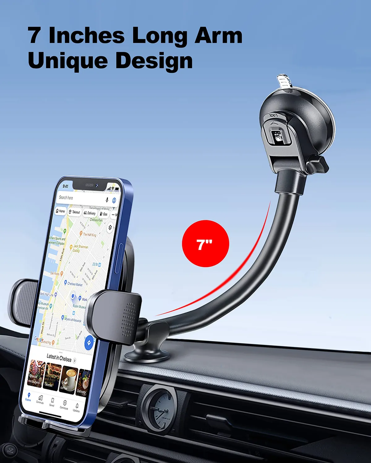 Guanda supporto telefono auto parabrezza cruscotto universale