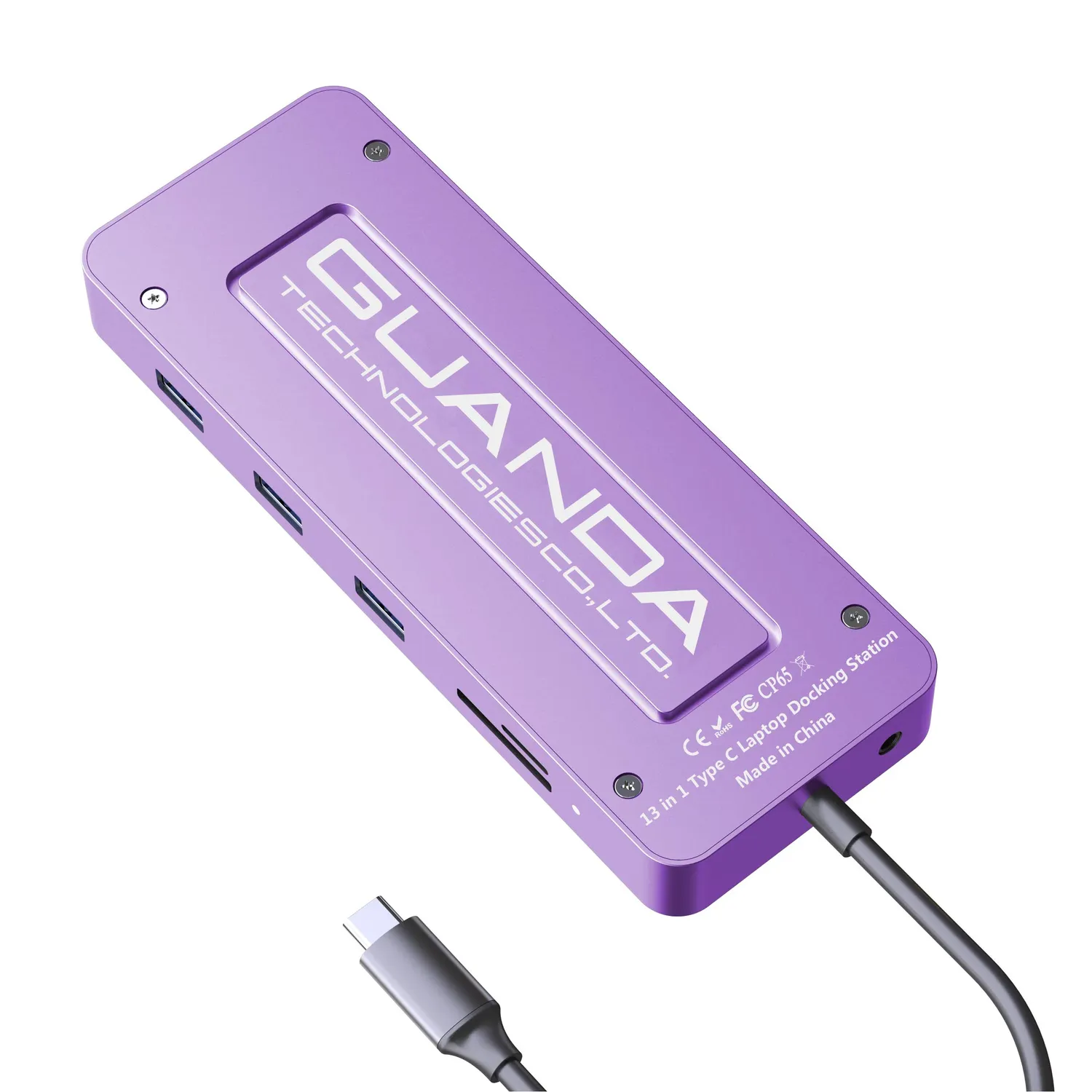 Guanda GD1 Hub USB-C 13 in 1 Grigio Triplo Display