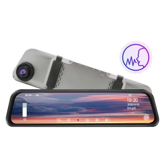 Jansite specchietto dashcam 2K vocale con GPS e posteriore 1080P