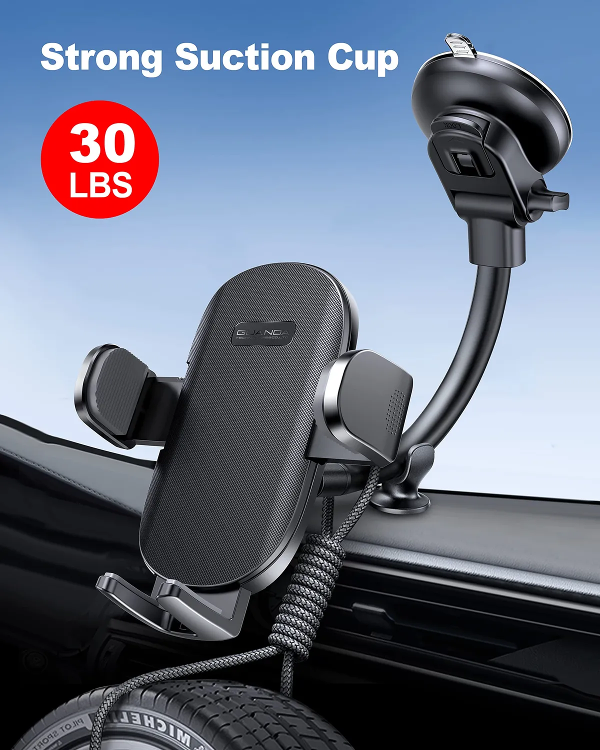 Guanda supporto cellulare auto cruscotto parabrezza regolabile