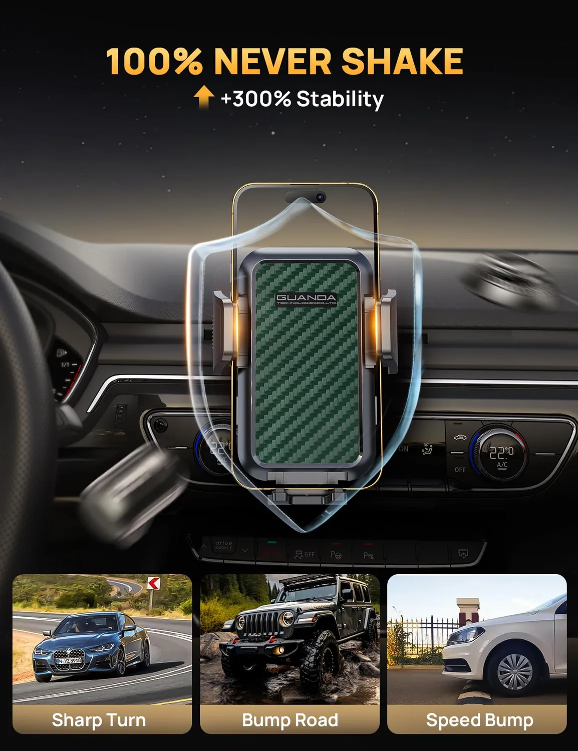 Guanda supporto telefono auto slot CD 360° universale