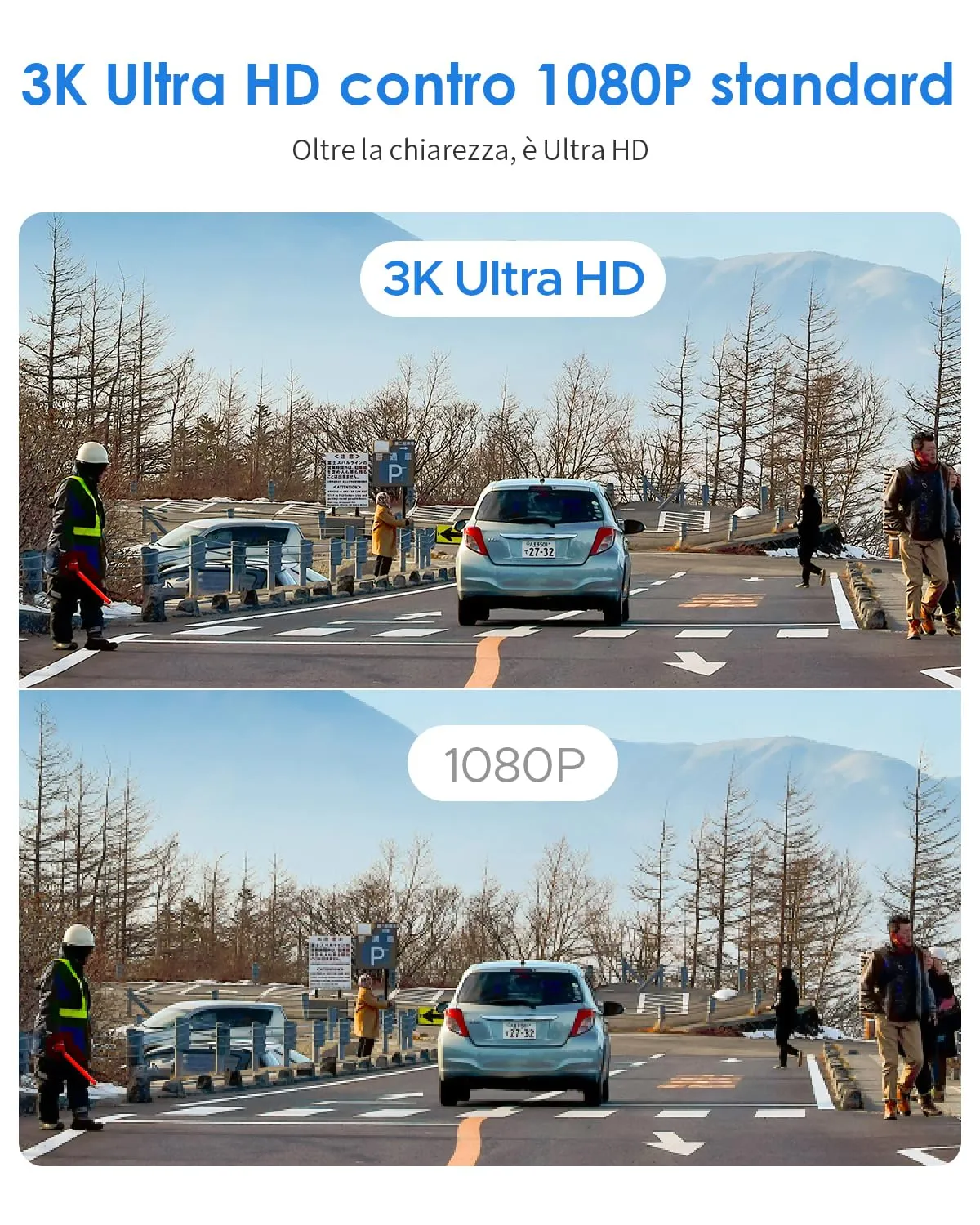 Kawa D6 Dash Cam 3K Girevole 360° Comando Vocale NightEagle