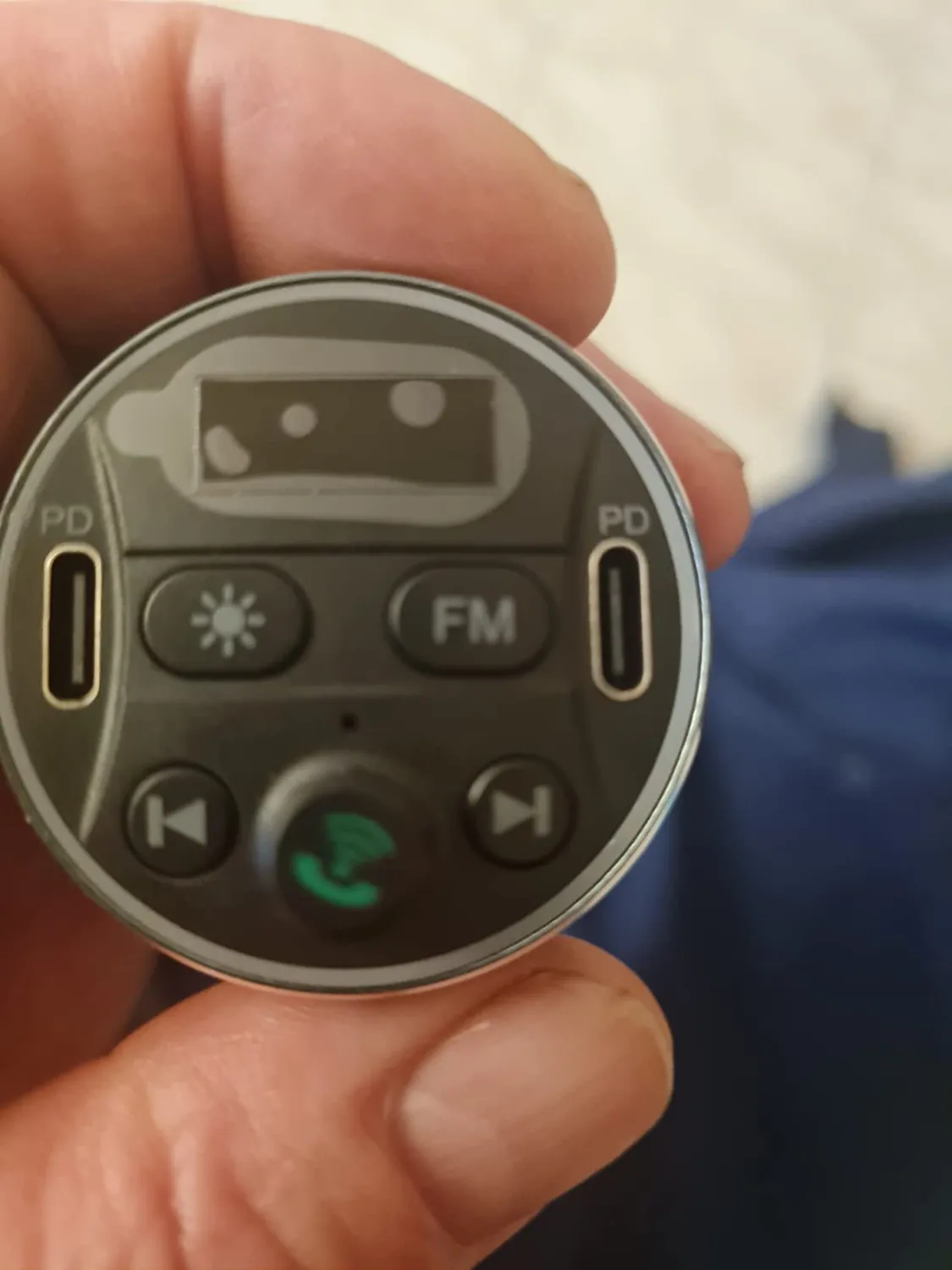 Guanda Bluetooth 5.3 Trasmettitore FM Auto PD 20W Luci LED 9 Colori