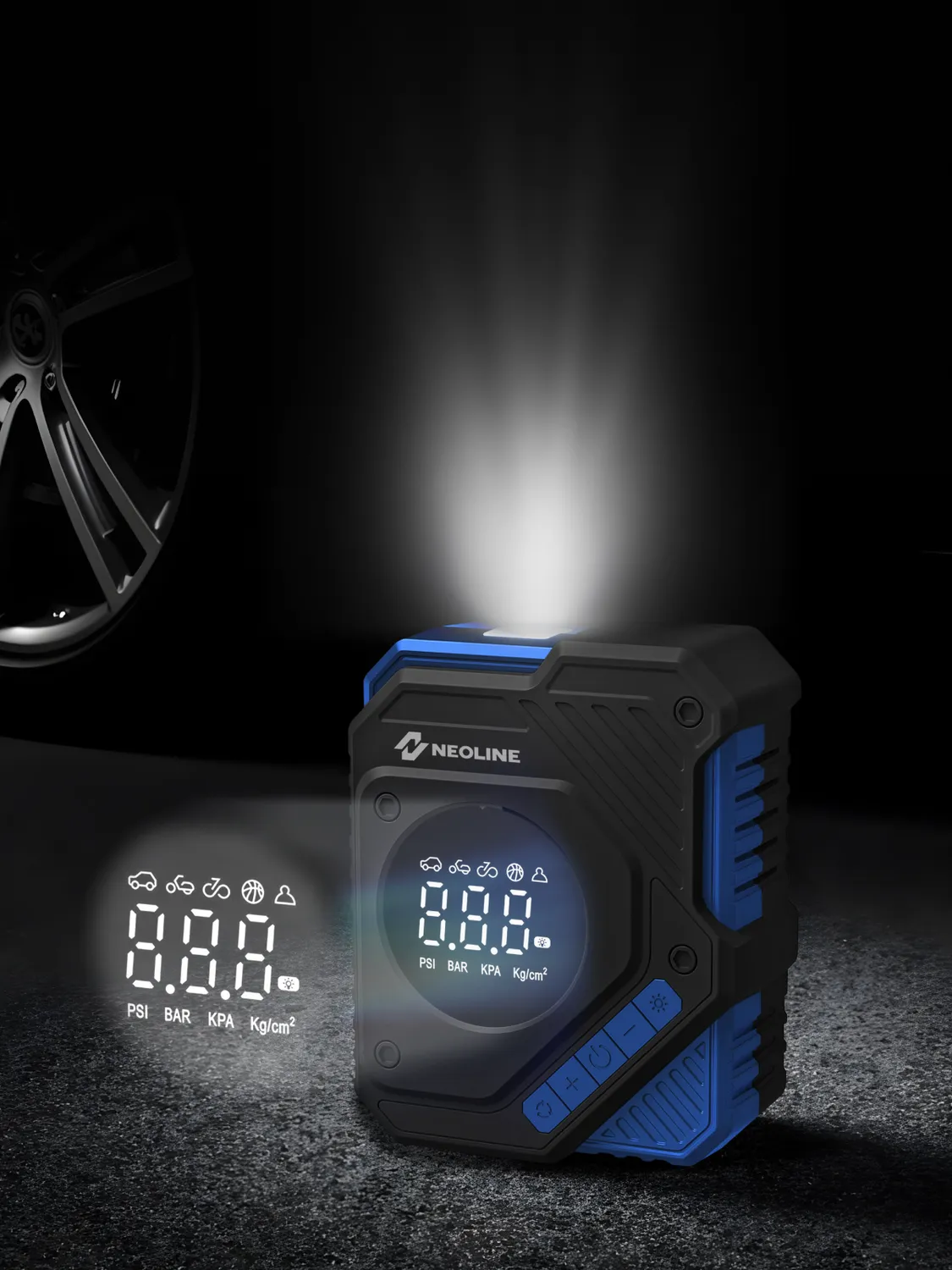 Neoline Dela-S compressore auto digitale 12V