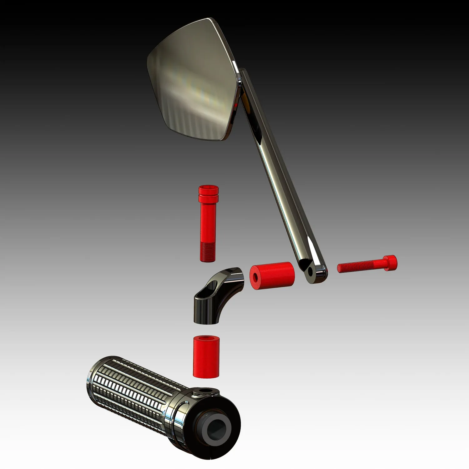 Motogadget mo.view set ricollocazione stelo specchietti nero