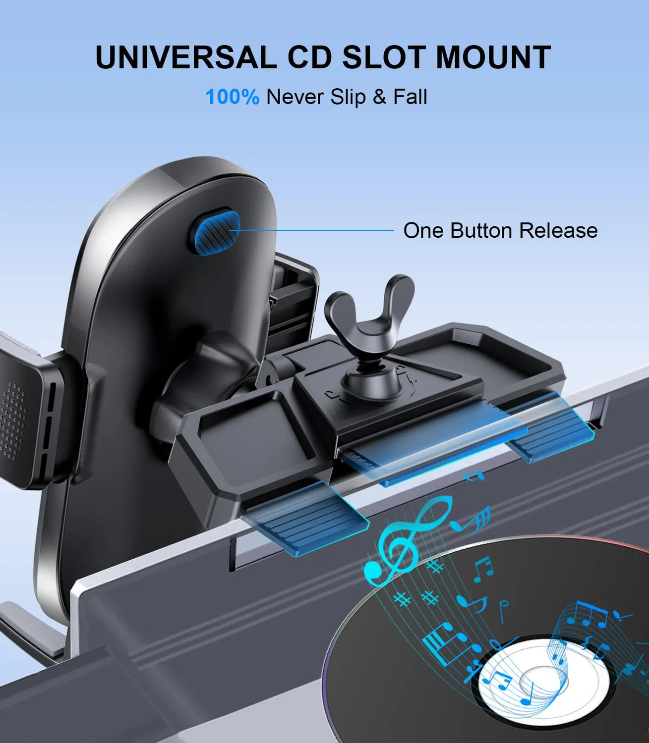 Guanda Porta Cellulare Auto Slot CD 360° 4-7''